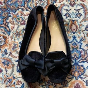 Kate spade velvet black flats